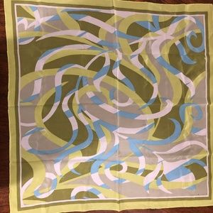 [NEW] 100% Silk Scarf, Green, 27" x 27"